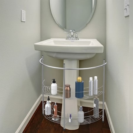 Hastings Home Pedestal Sink 2-Shelf Organizer 603032PBV